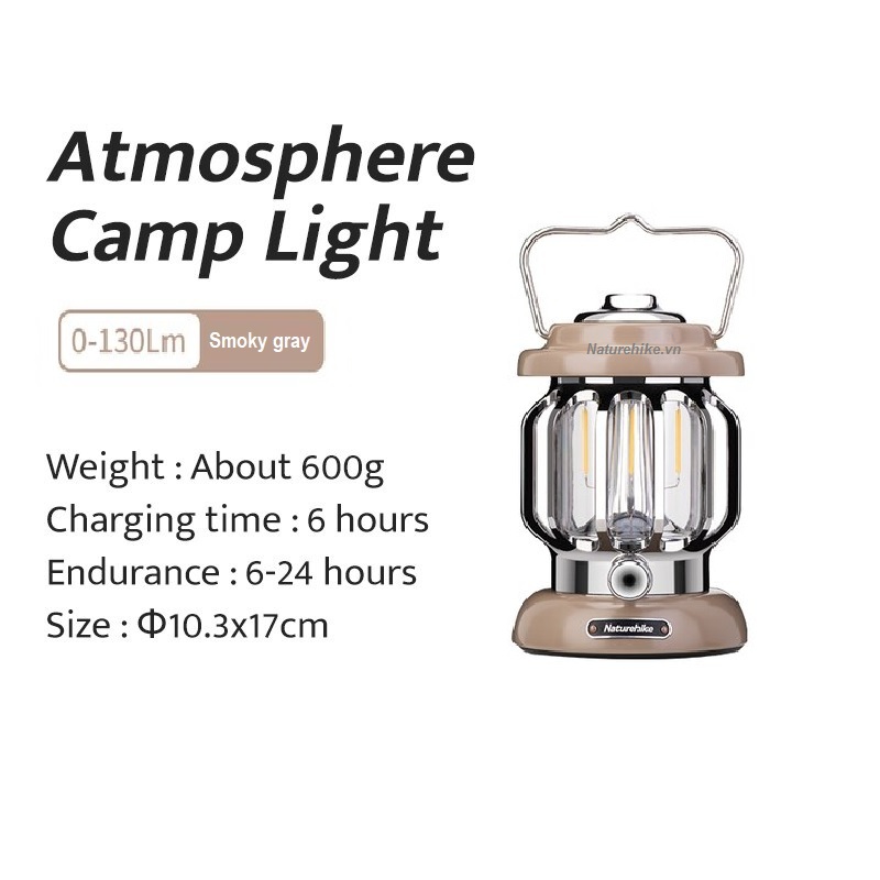 Đèn cắm trại, đèn báo bão, đèn treo lều, đèn măng xông NH21ZM008 Retro (Outdoor atmosphere camping lights)