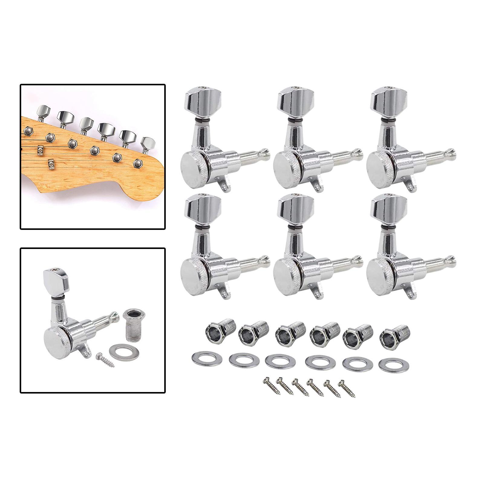 Guitar Locking Pegs Keys Locking Machine Heads Set Metal Alloy