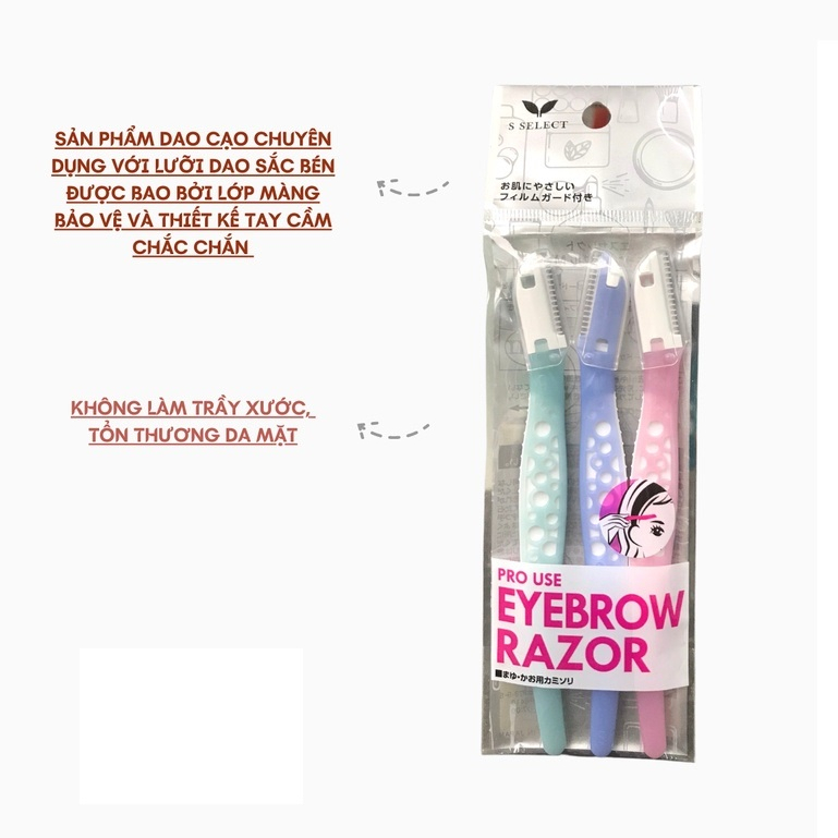 DAO CẠO LÔNG MÀY S SELECT PRO USE EYEBROW RAZOR