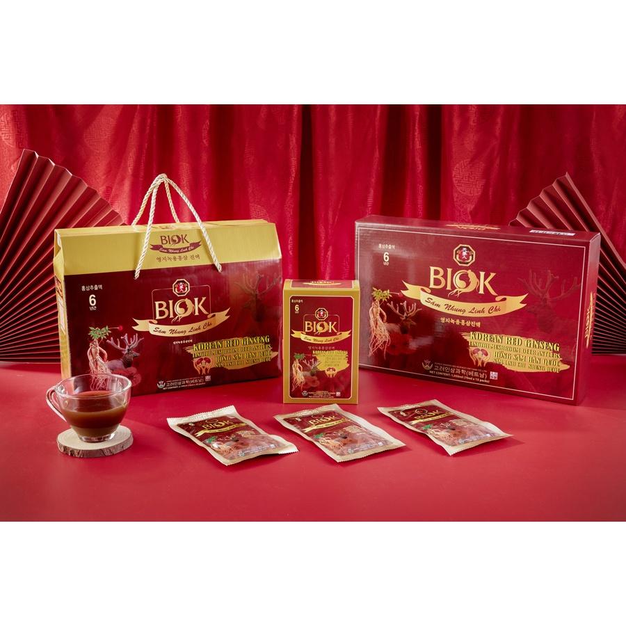 Nước Uống Sâm Nhung Linh Chi BIOK, Bổ Huyết, An thần, Tăng Thể Lực