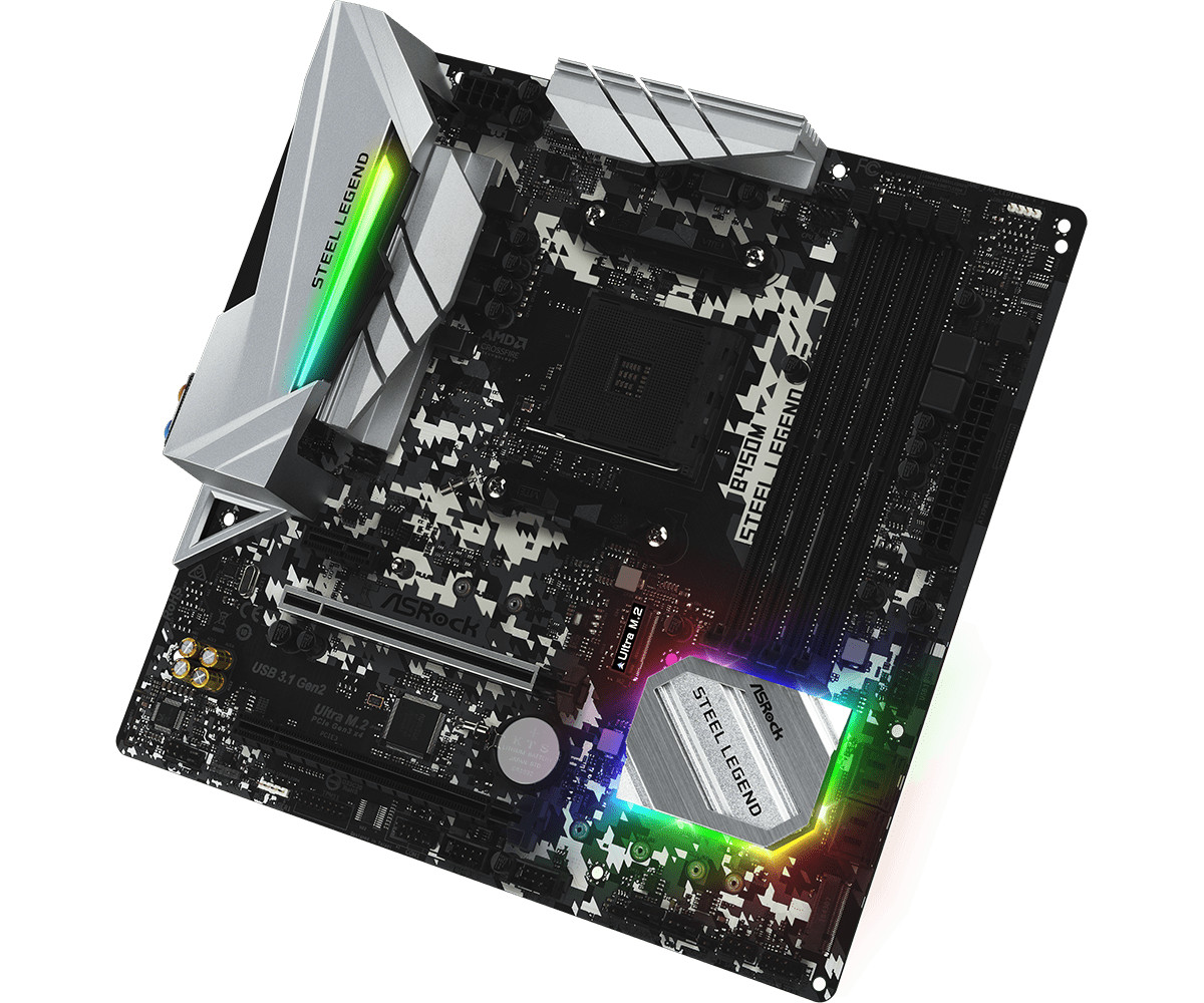 Bo Mạch Chủ Mainboard Asrock B450M Steel Legend (AM4 Socket) - Hàng Chính Hãng