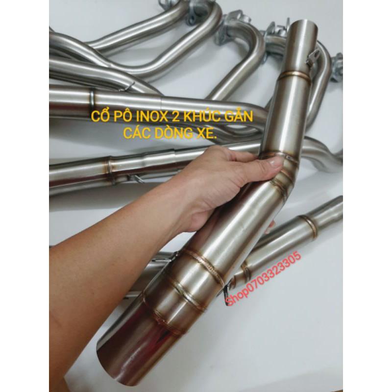 Cổ pô INOX 304 cổ pô 2 khúc gắn xe EXCITER, WINNER,RAIDER, SONIC và các dòng xe khác