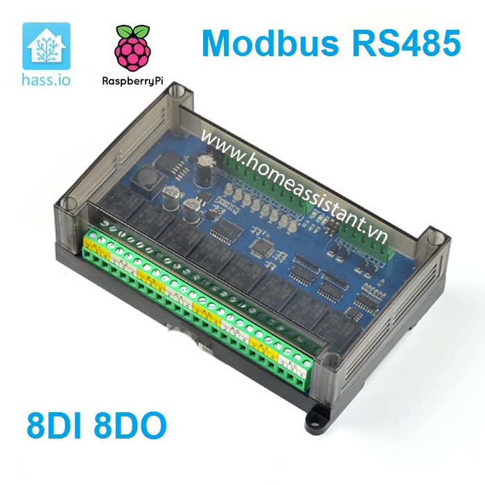 Công Tắc Điều Khiển Bật Tắt IO 8 Cổng Modbus RS485 BMS8