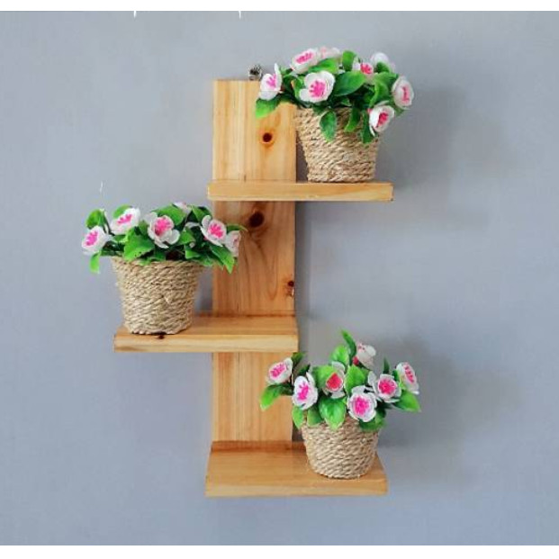 Giá treo đồ lưu niệm hoa cây cảnh trong nhà đẹp kệ trang trí không cần khoan