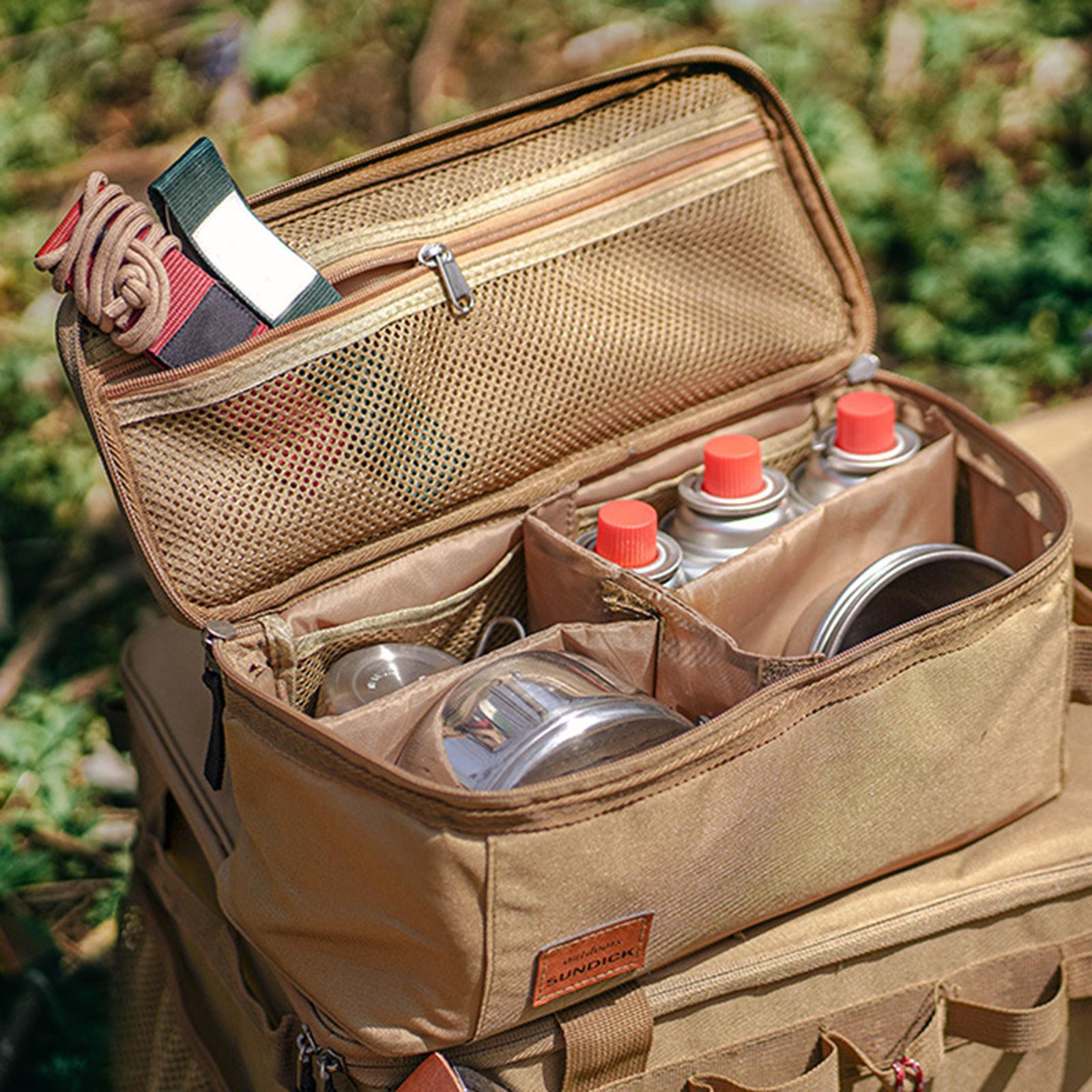 Camping Cookware Kit Storage Bag Carrying Bag for Pot Pan, Gas Canister Backpacking Stove Storage Case Tote Bag for Outdoor