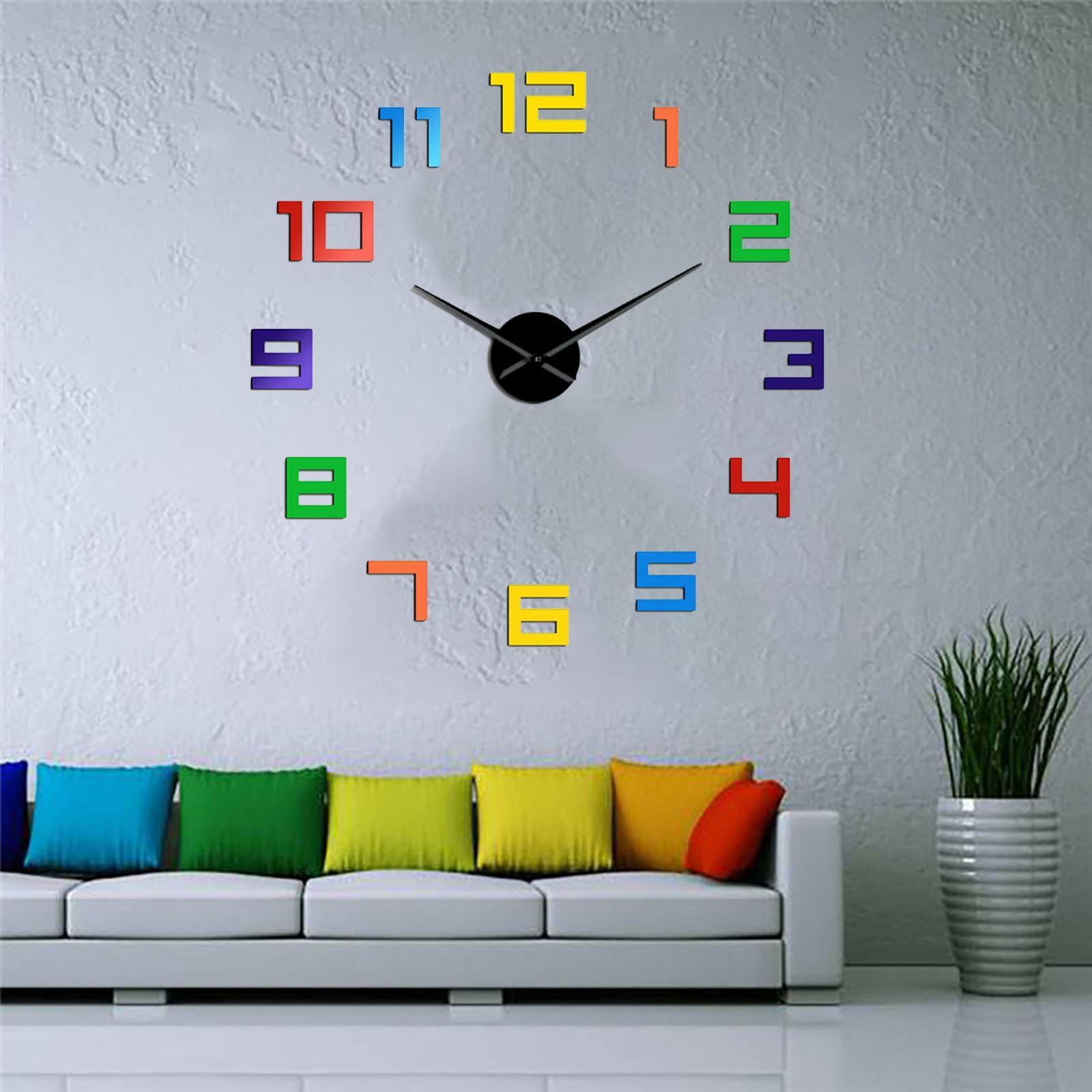 DIY Wall Clock Wall Sticker Arabic Numbers for Home Decoration