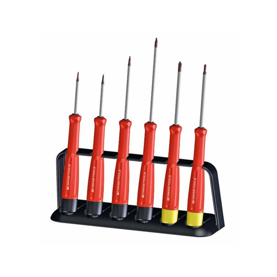 BỘ TUA VÍT ĐIỆN TỬ 6 CÂY PB SWISS TOOLS 4 DẸP, 2 PHILLIPS 667160 4/2