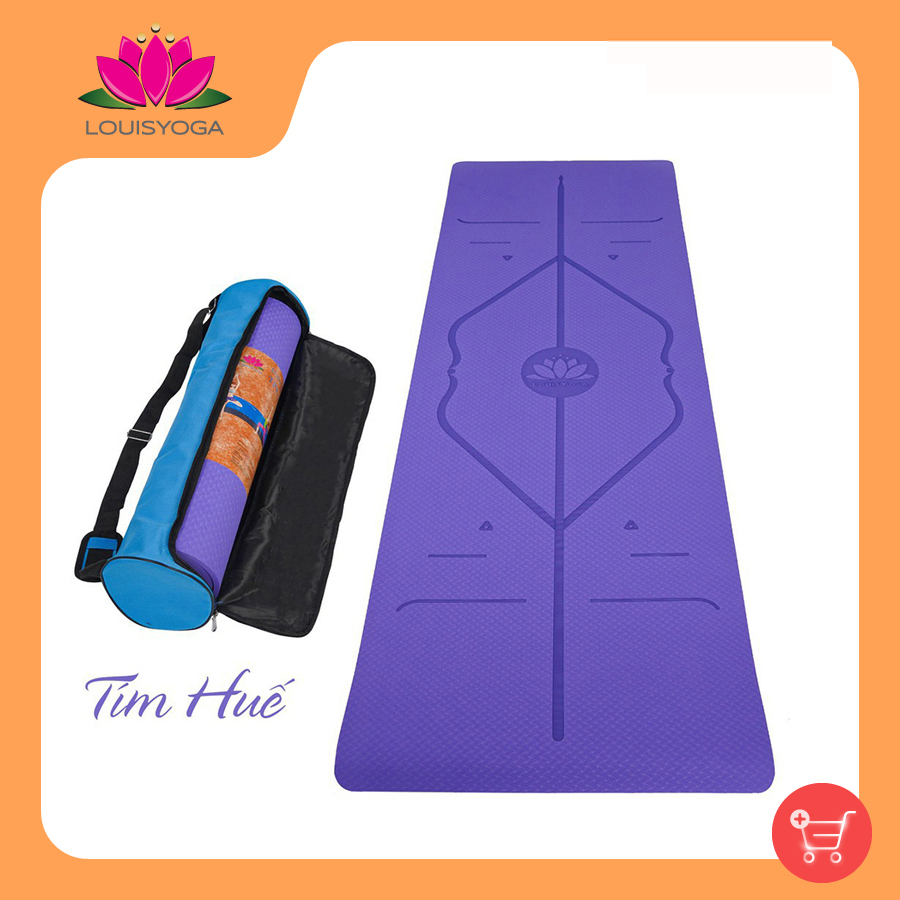 Thảm tập yoga gym định tuyến 8mm chất liệu TPT an toàn khi sử dụng dộ bám cao