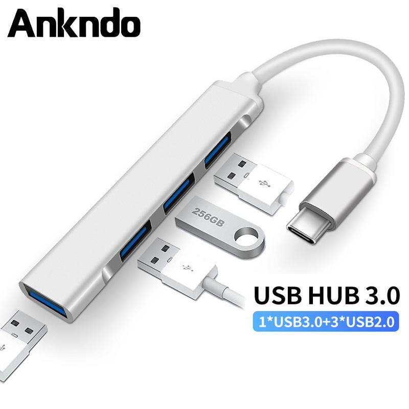 Bộ chia 4 cổng USB Type C 3.1 cho máy tính táo Ankndo