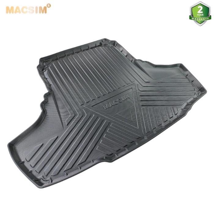 Thảm lót cốp xe ô tô Lexus GS 2012-2018 chất liệu TPV thương hiệu Macsim màu đen hàng loại 2