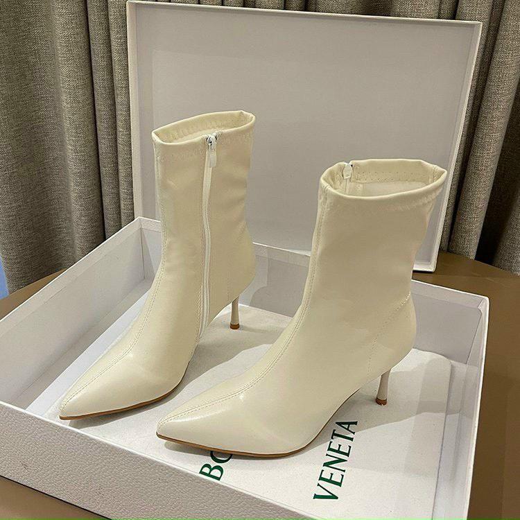 BỐT MŨI NHỌN DA MỊN GÓT ĐŨA KHÓA CẠNH - 7P