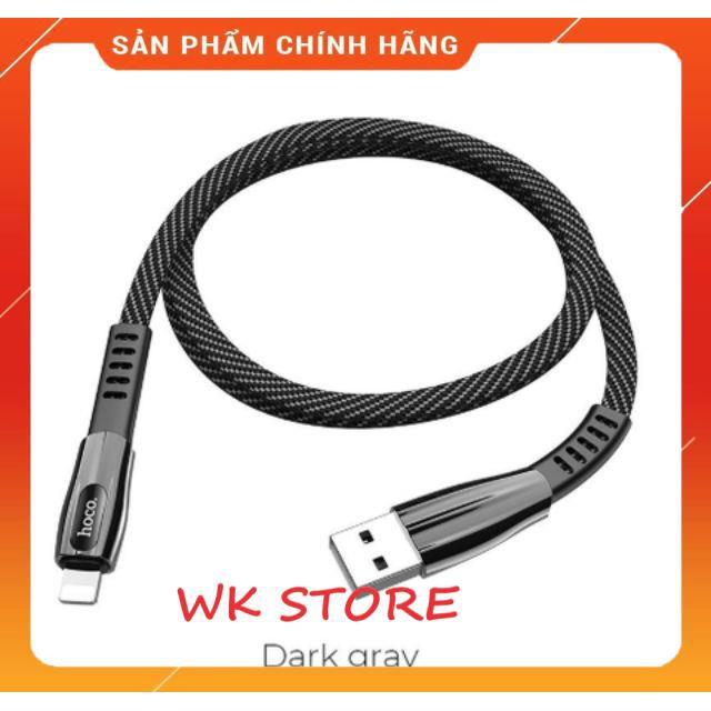 Cáp sạc nhanh Hoco u70 dây kim loại (iphone,type c,micro) -Hàng chính hãng