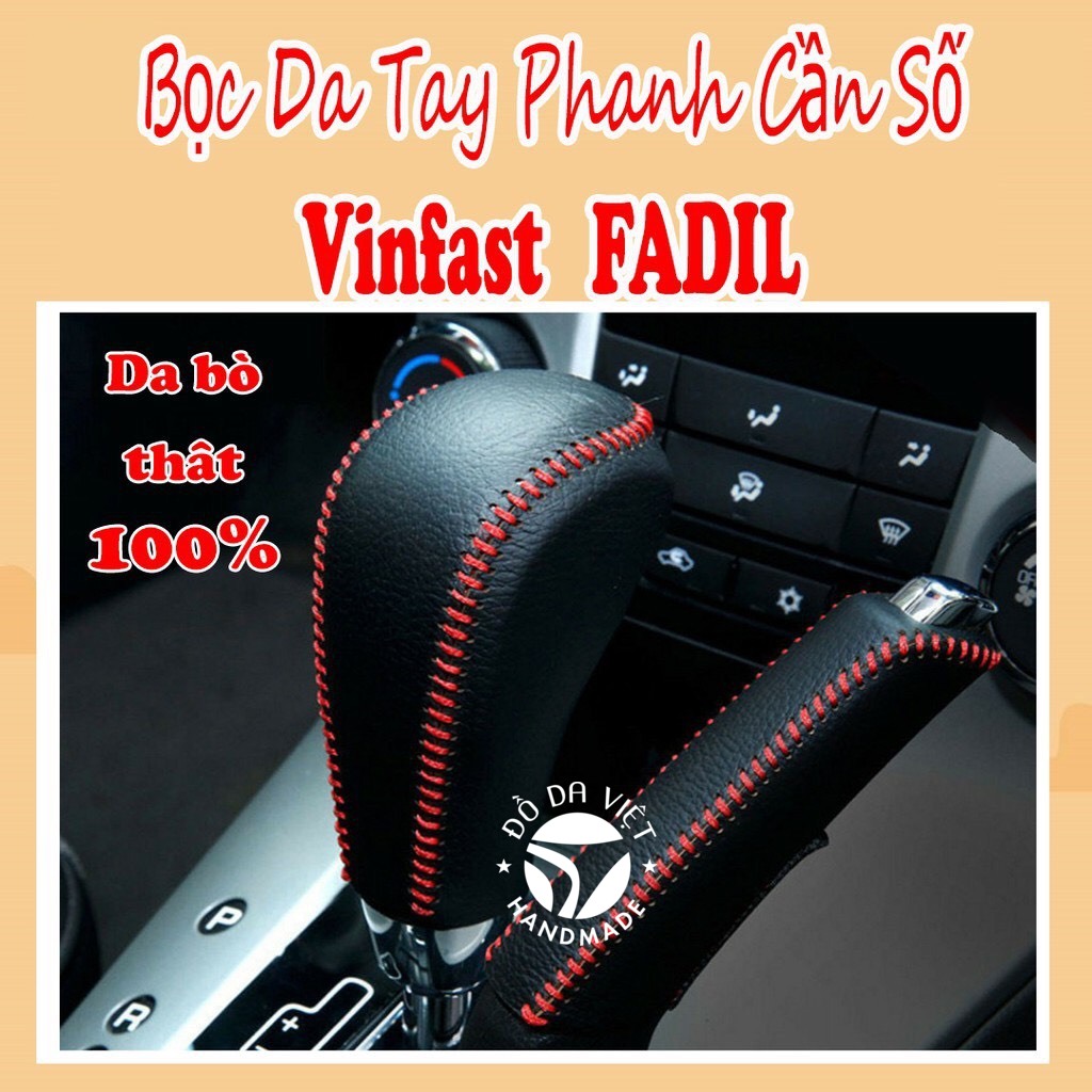 BỌC CẦN SỐ, PHANH TAY VINFATS FADIL DA BÒ THẬT 100%