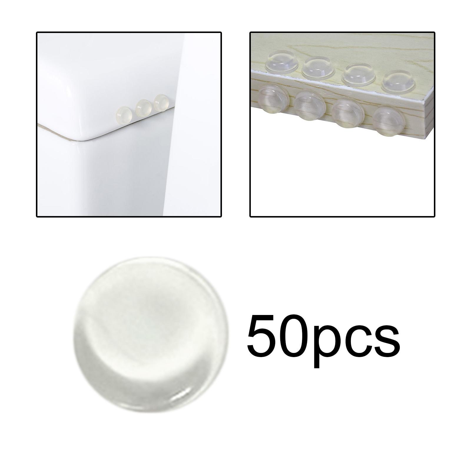 50x Door Stopper Kitchen Furniture Anti Collision Rubber Bumper Pads