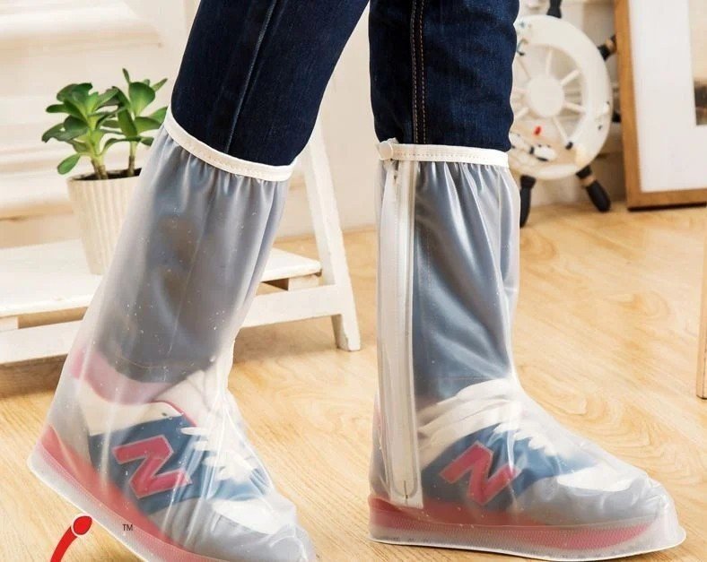 Bọc Giày Đi Mưa Vải Dù Cao Cấp Chống Nước Có Dây Kéo Tiện Lợi