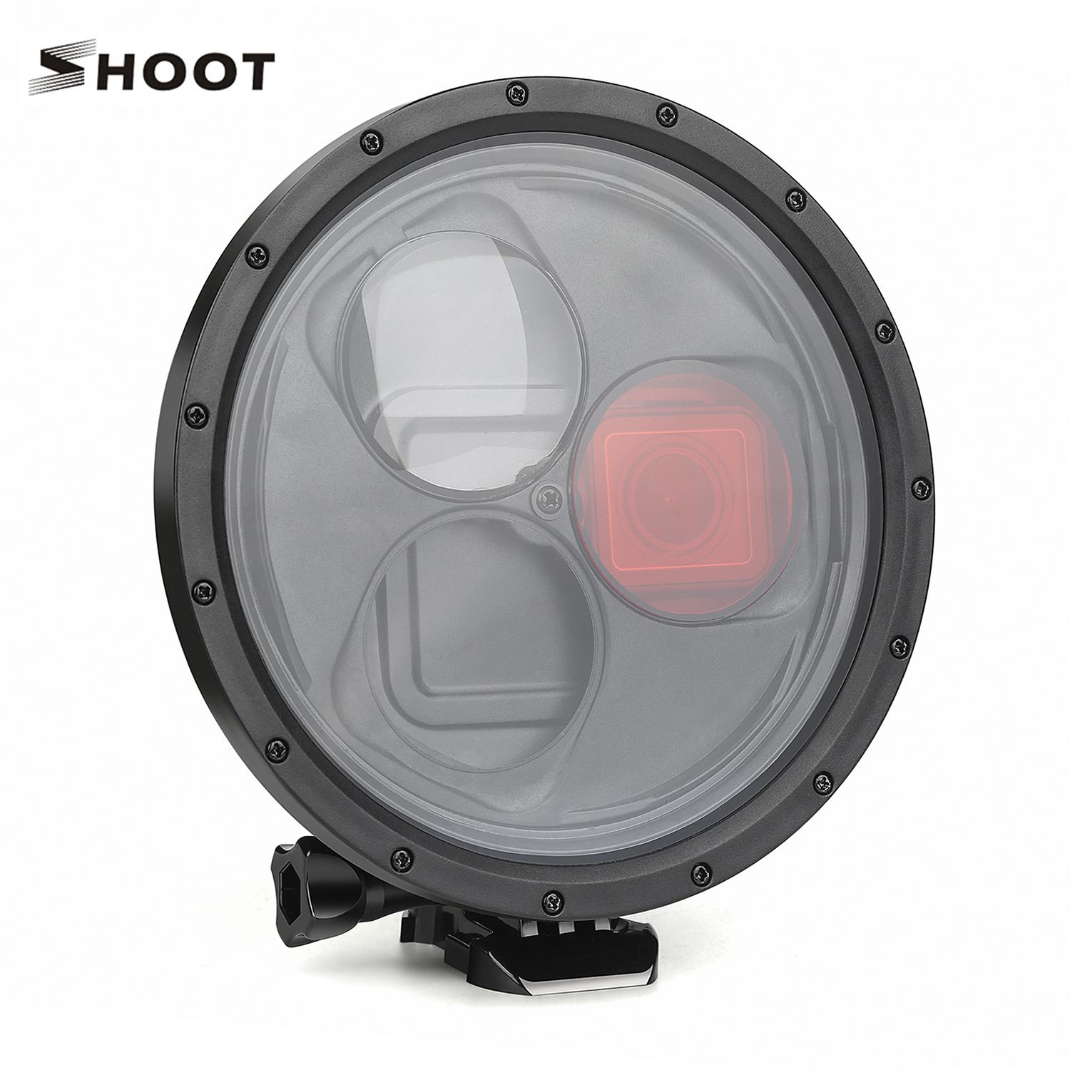 Vỏ SHOOT  lặn không thấm nước với  kính lúp 10x Tương thích với GoPro Hero 7/6/5