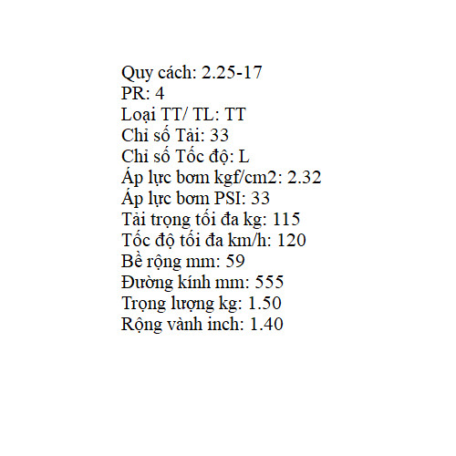 Vỏ Lốp Trước Casumina Cho Xe Máy 2.25 - 17 CA136B Loại Tốt Dành cho Wave, Dream, Sirius, Taurus..