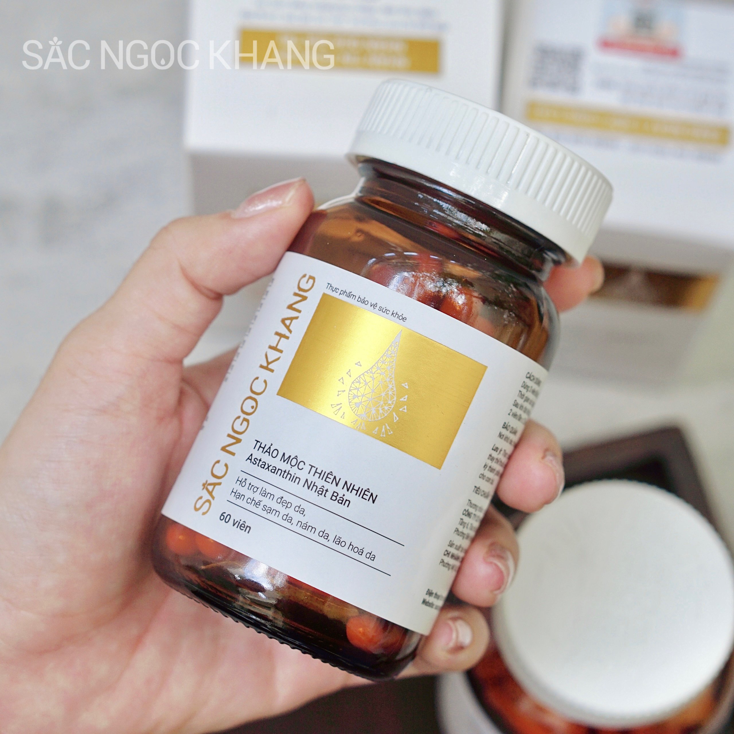 Viên Uống Đẹp Da - Chống Lão Hóa - Giảm Nám Sạm Tàn Nhang Sắc Ngọc Khang Vi Tảo Lục
