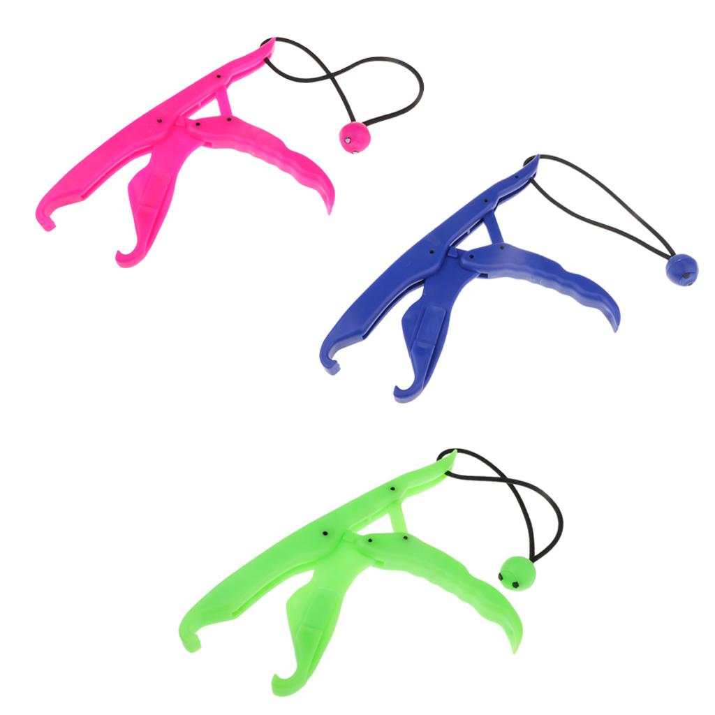 Floating Fish Grip Fishing Lip Grip Gripper Grabber Plier with Lanyard Pink