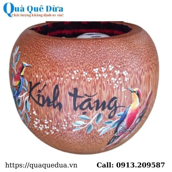 Bình Giữ Ấm Trà Gỗ Dừa Gọn Đẹp Làm Quà Tặng Và Bình Trà 700 - 950ml - Sản Phẩm Được Sản Xuất Tại Bến Tre
