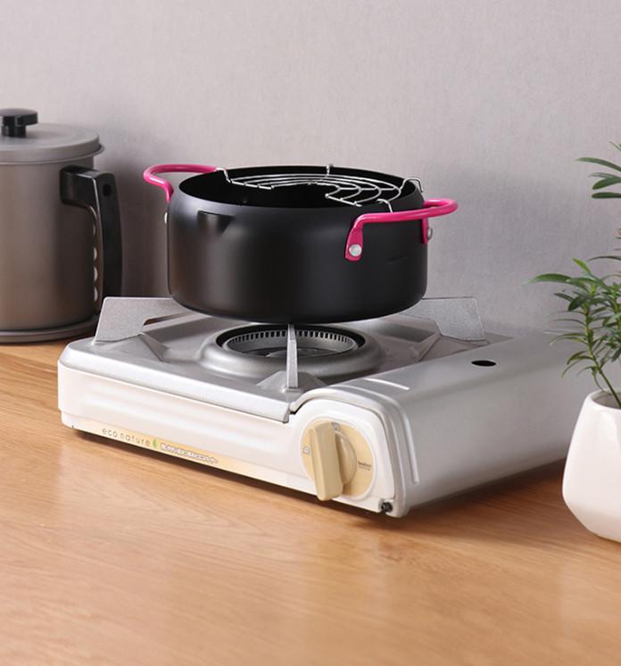 Nồi Chiên Hợp Kim Sắt Kèm Vĩ - 16.5X8Cm 502G 1615Ml - Giao Hàng Toàn Quốc