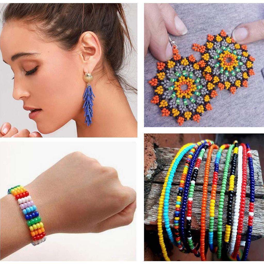 Round Bead Loose Spacer Seed Beads Multicolor for DIY Jewelry Making Craft