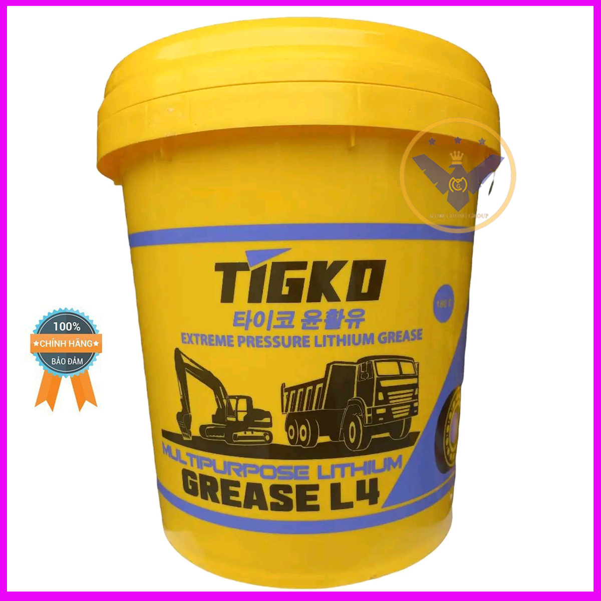 Mỡ bôi trơn chịu nhiệt Tigko Lithium Grease chịu nhiệt 180 độ L3 hoặc L4 xô 15kg