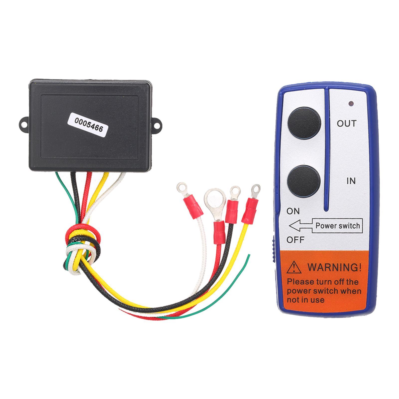 Remote Winch 50ft 12V Control Switch Set Smart for SUV Car Blue