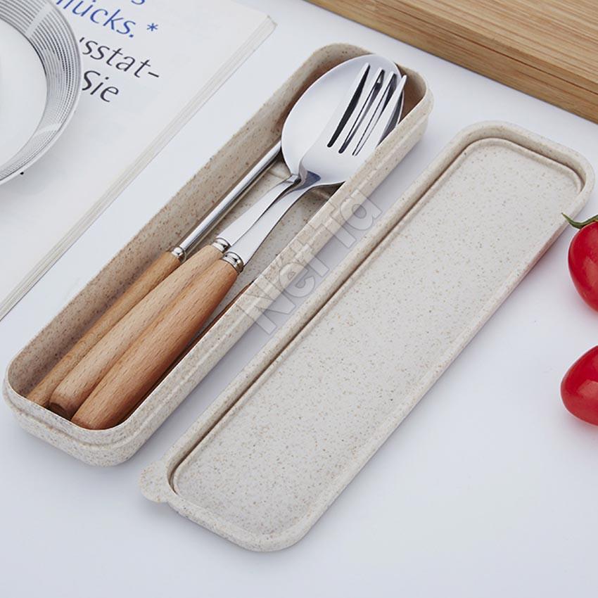 Bộ đũa muỗng nĩa lúa mạch sang trọng Trang Nhã