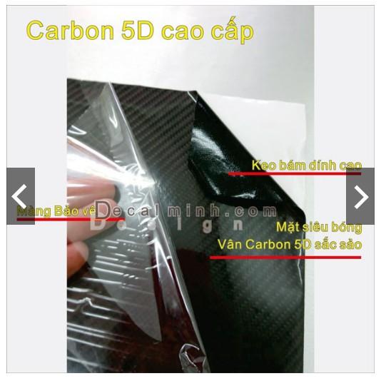 Decal Carbon Đen Bóng 5D cao cấp (50cmx1m)