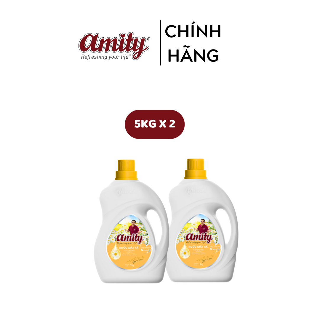 Combo 2 Can Nước Giặt Xả Amity 5kg/can - Sản phẩm làm sạch hiệu quả