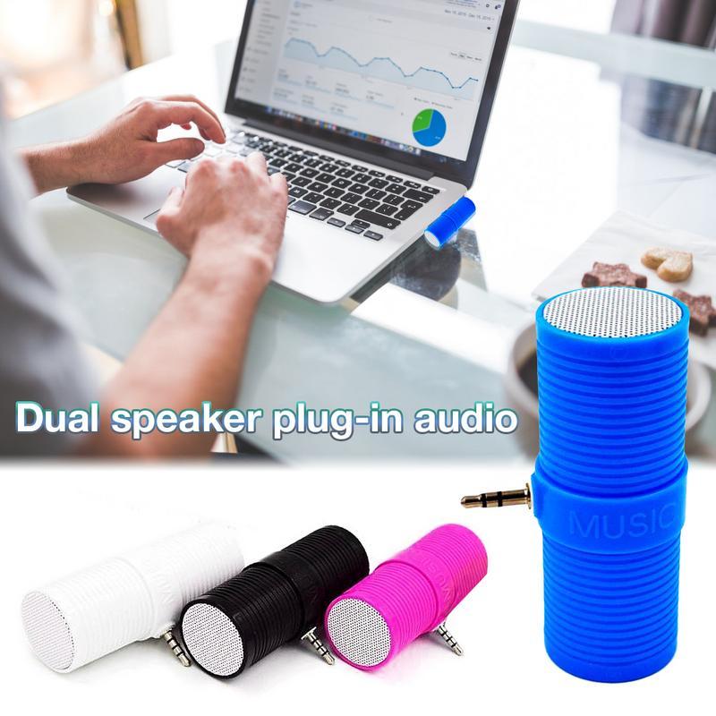 Loa Di Động Âm Thanh Nổi Jack 3.5 Mm Cho Điện Thoại Di Động Máy Tính Bảng Chèn Trực Tiếp Loa Máy Nghe Nhạc MP3 Loa Máy Tính PC Màu sắc: Đen