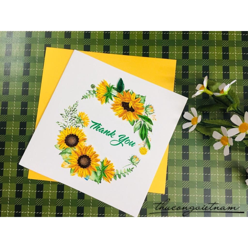 Thiệp Quilling Hoa - Mẫu 7