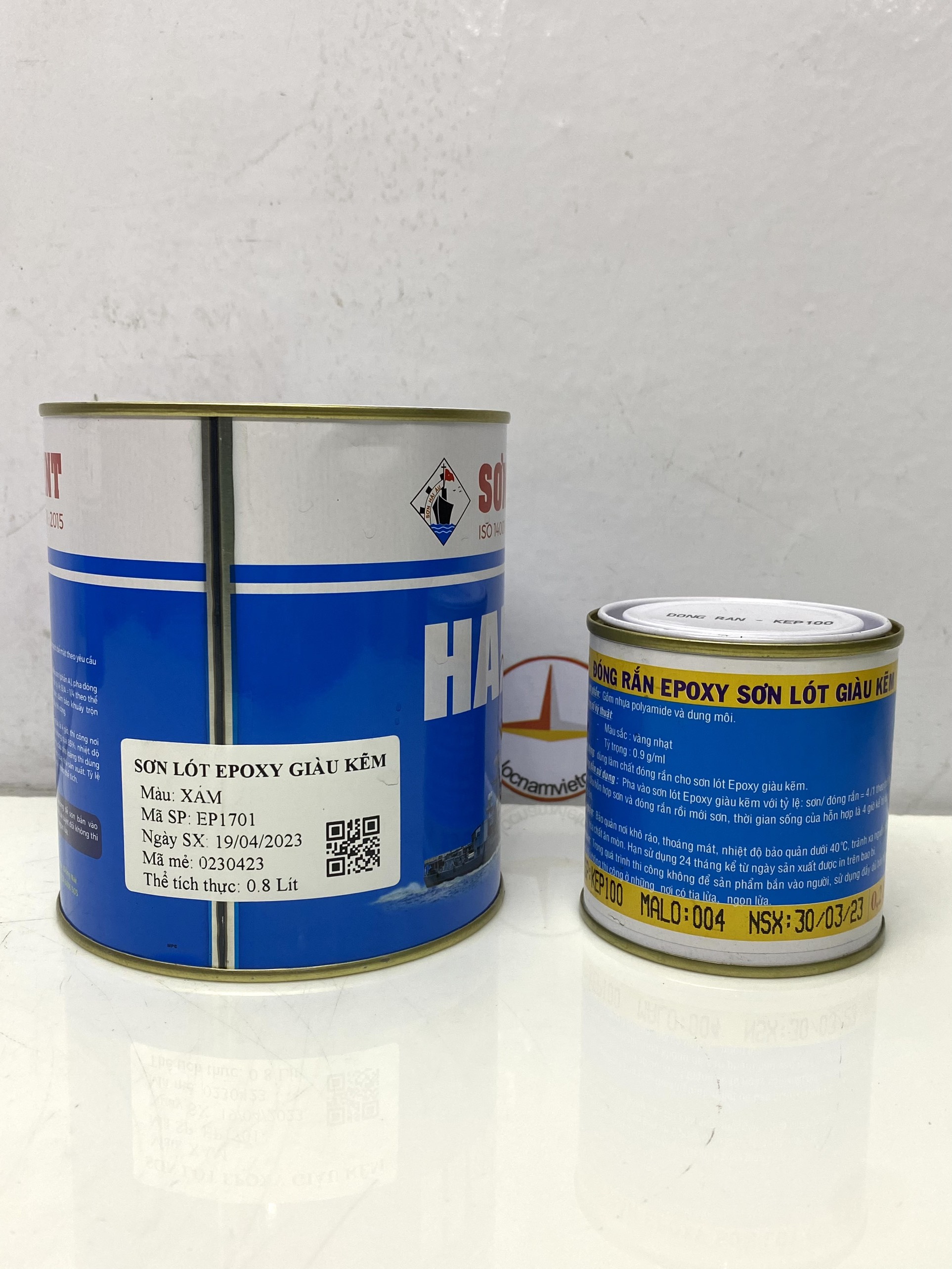 Sơn epoxy lót giàu kẽm Hải Âu EP701 1L/Bộ