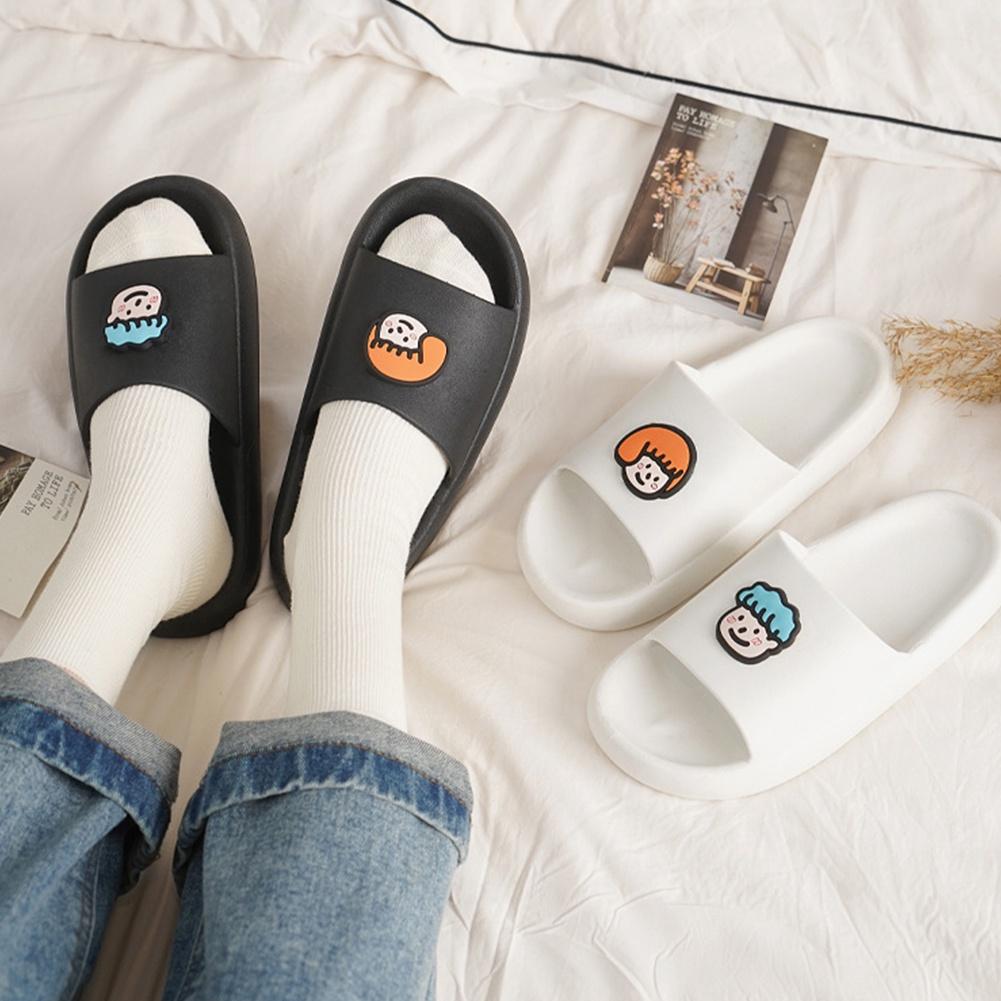 Dép đi trong nhà Dép bánh mì hình chibi dễ thương, 3 màu đen, cam, kem, size từ 36-40 HB