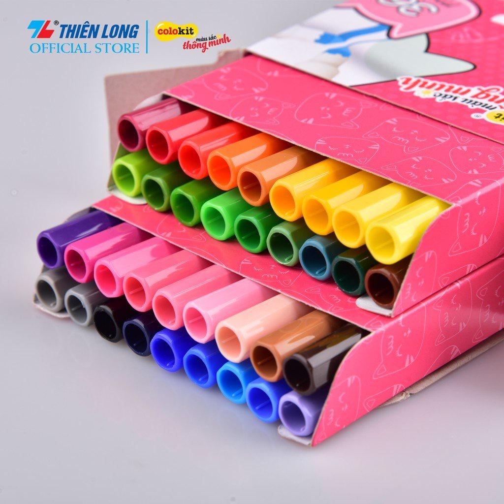 Bút Lông Màu Thiên Long Fiber Pen Washable SWM-C006 - 36 Màu- Viết Được Nét Mảnh Nét To- Mua nhiều giá tốt