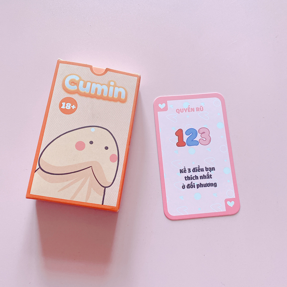 [Che Tên] Bộ Bài Cặp Đôi Cumin Dạo Đầu Cho Cặp Đôi Hẹn Hò 51 Lá Bài Drinking Game Quyến Rũ Cho Tình Yêu Cháy Bỏng