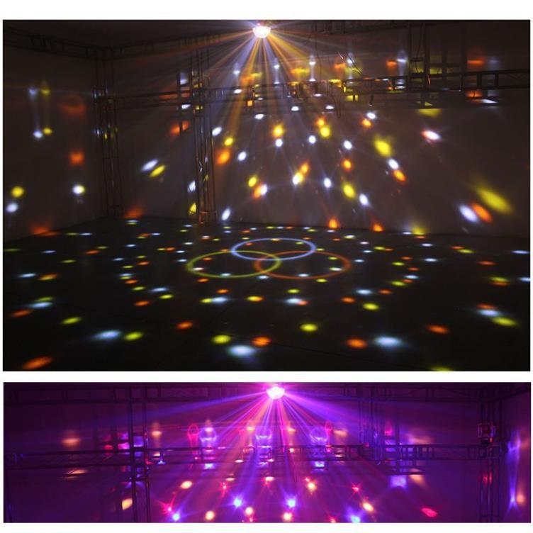Đèn trang trí sân khấu - phòng karaoke nhiều màu , cảm biến nhạc , xoay 360