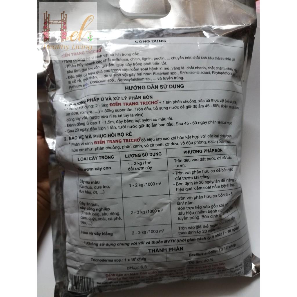 Chế Phẩm Men Vi Sinh Nấm Trichoderma Loại 1kg Điền Trang - Tricho 1000g Ủ Phân Bón Hữu Cơ Trồng Rau Sạch Bằng Đất Sạch