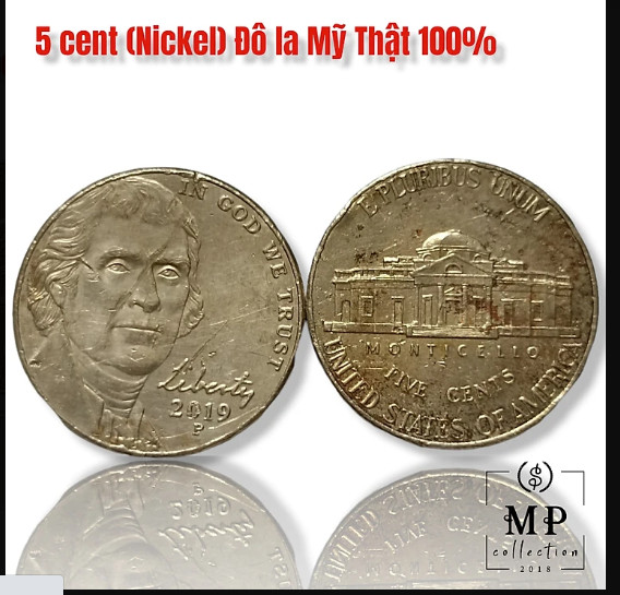 Đồng Xu Mỹ 5 cent (Nickel)