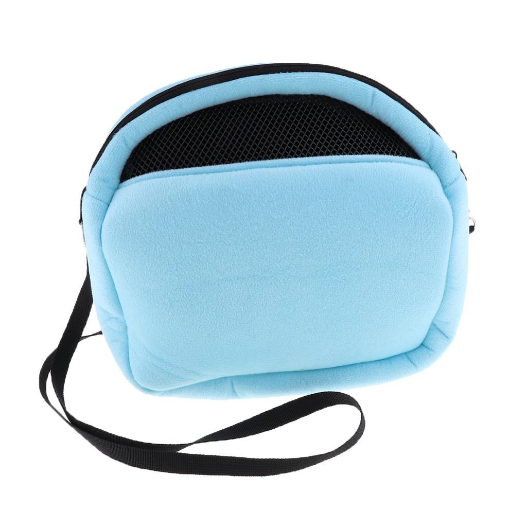 Small Pet Outdoor Travel Bag Hamster Sleeping Bed Carrier Bag L Blue