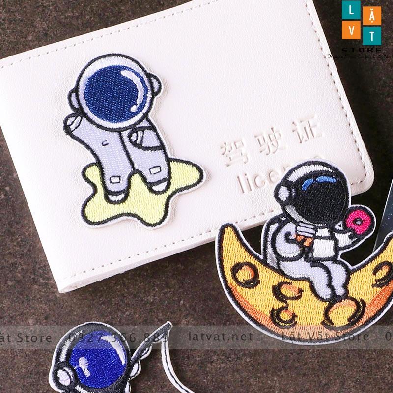 Patch ủi quần áo Phi hành gia vũ trụ 638 cực kì dễ thương, dán Vali, tủ lạnh, sticker dán quần áo.