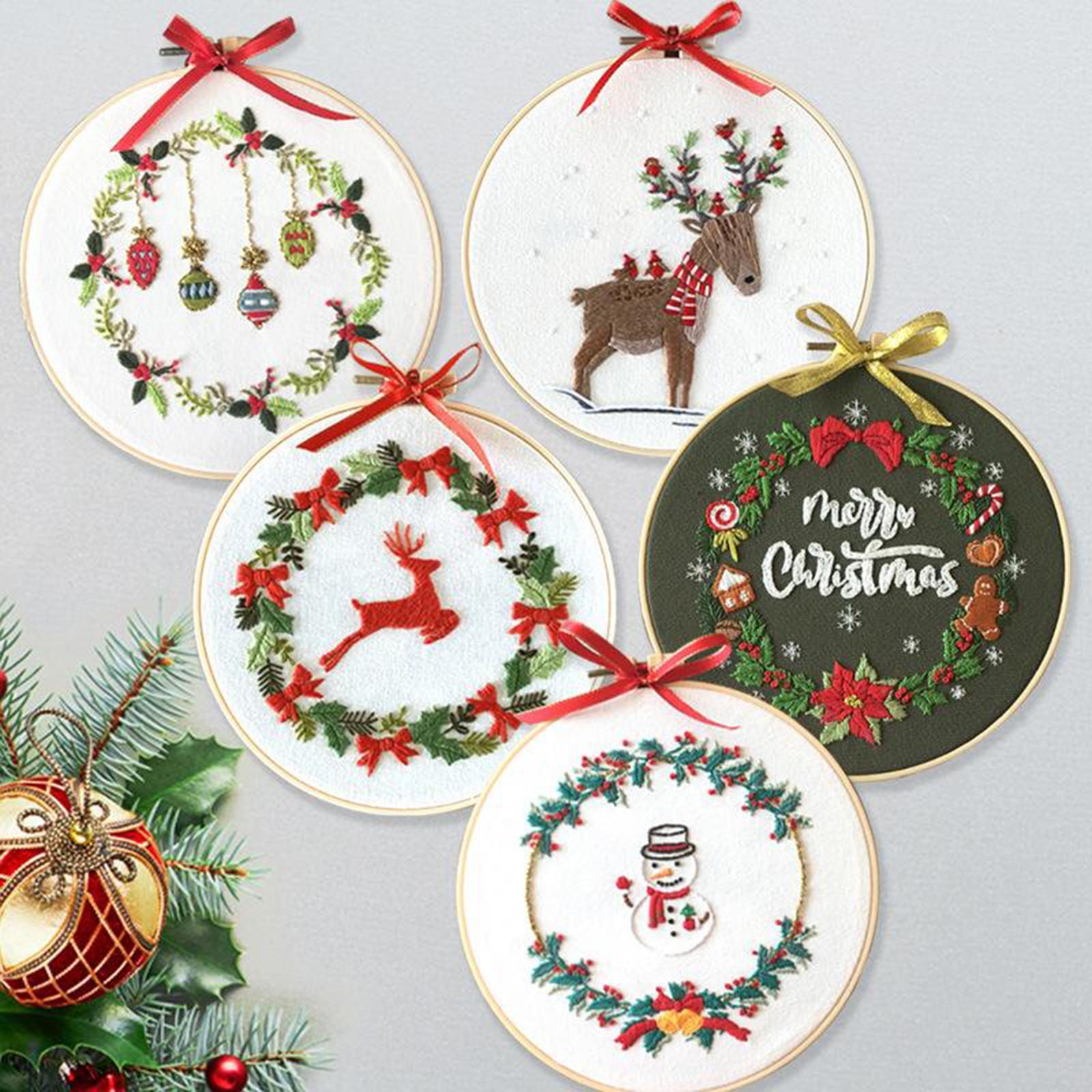 Embroidery Kit Hand Cross Stitch Material Home Decor Making Hoop