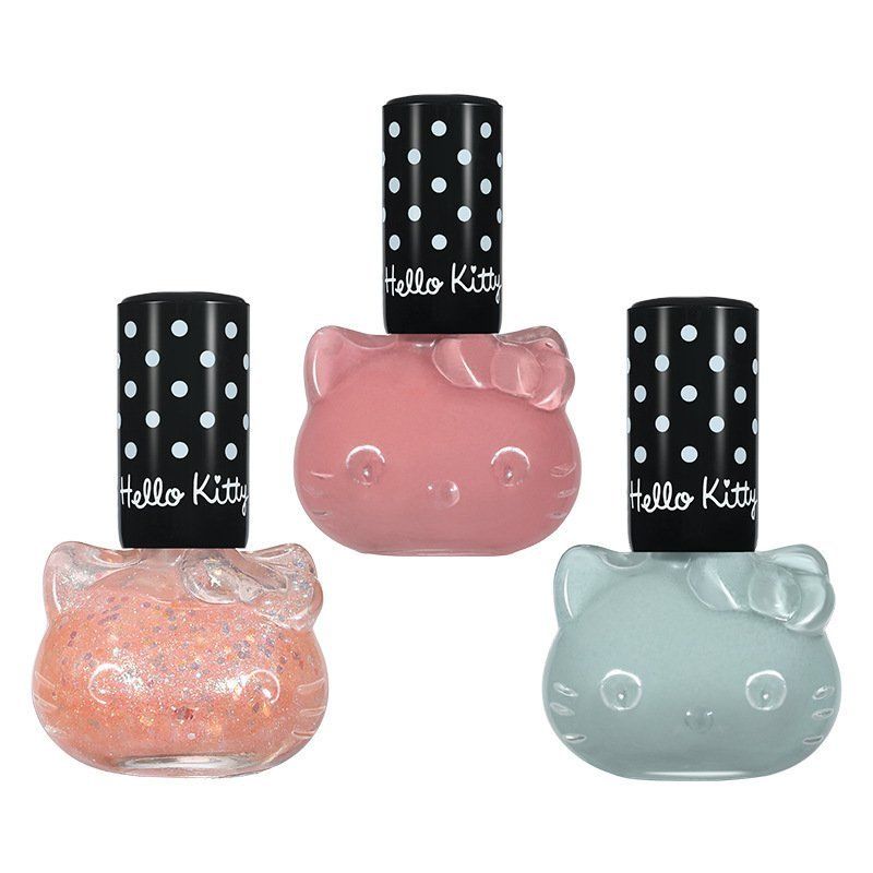 Sơn nail bóng, sơn móng tay gel nhanh khô lọ hình mèo Hello Kitty SM13