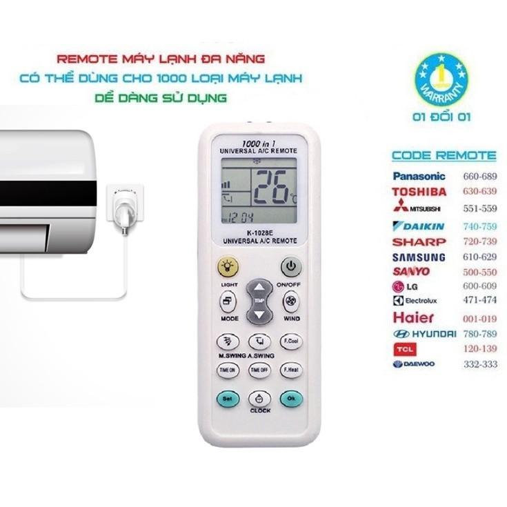 Remote máy lạnh, remote điều hòa điều khiển tất cả máy lạnh nội địa Nhật, Việt Nam các loại đa năng có clip HDSD