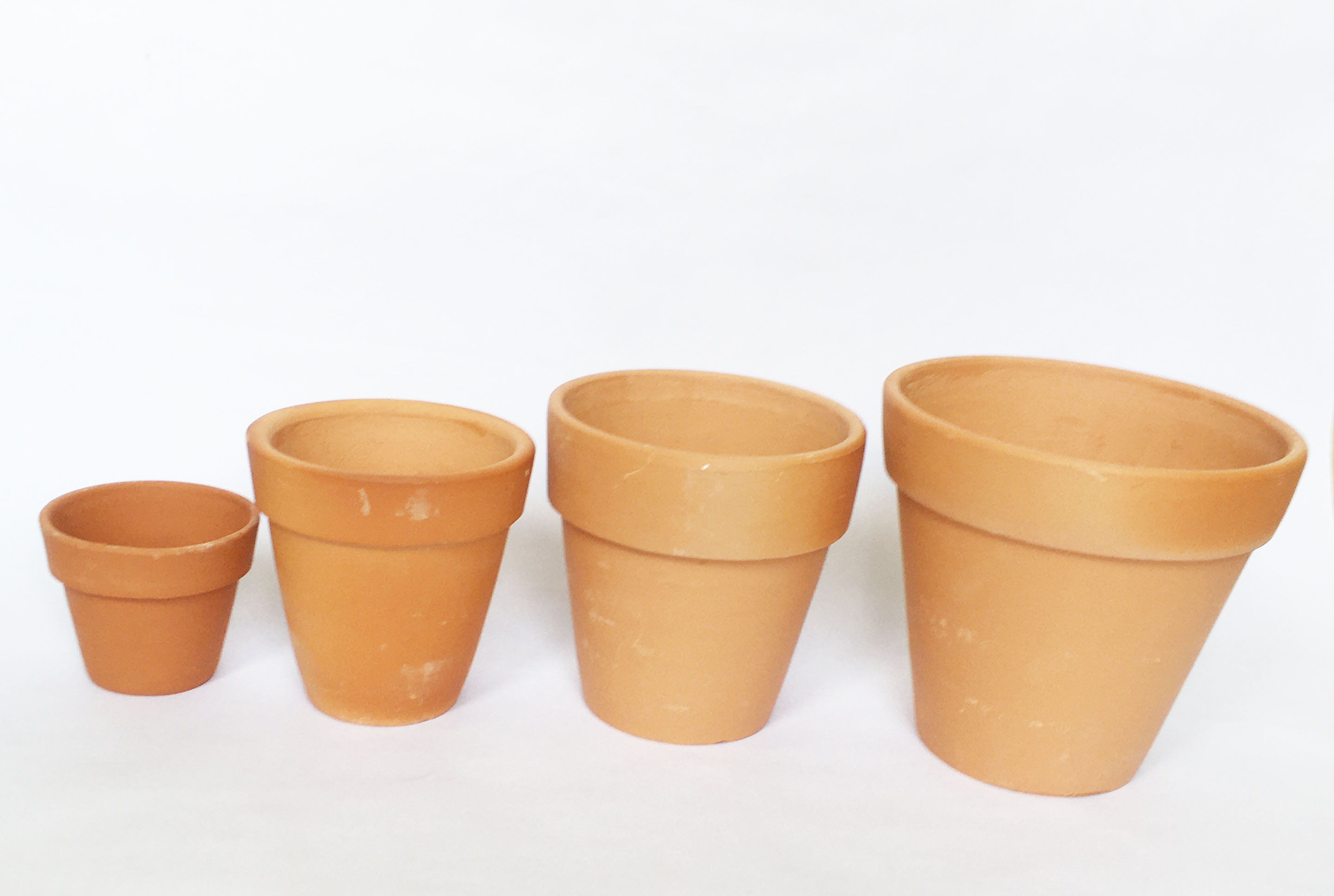 Combo 4 Chậu đất nung vintage gồm 4 size 8.5-17cm, chậu trồng cây cảnh sen đá - xương rồng