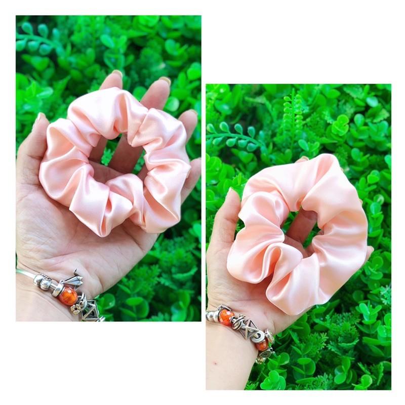 Buộc tóc SCRUNCHIES vải phi bóng siêu đẹp size nhỏ