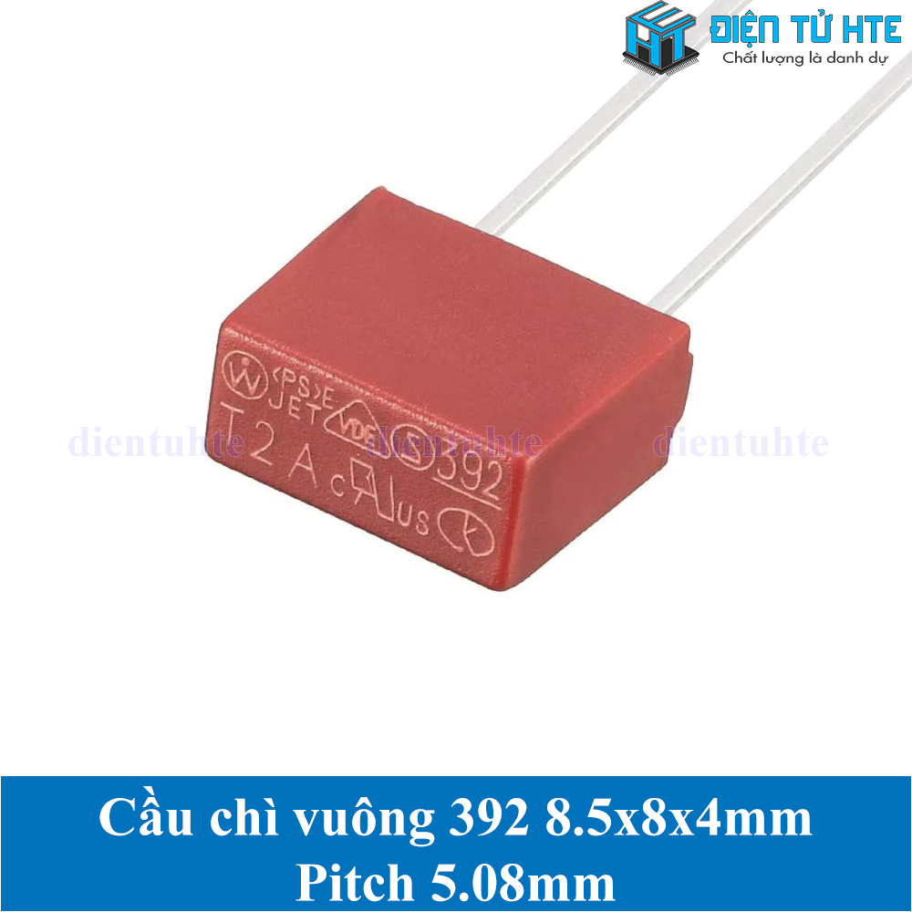 Bộ 10 Cầu chì vuông 392 8.5x8x4mm pitch 5.08mm 250V