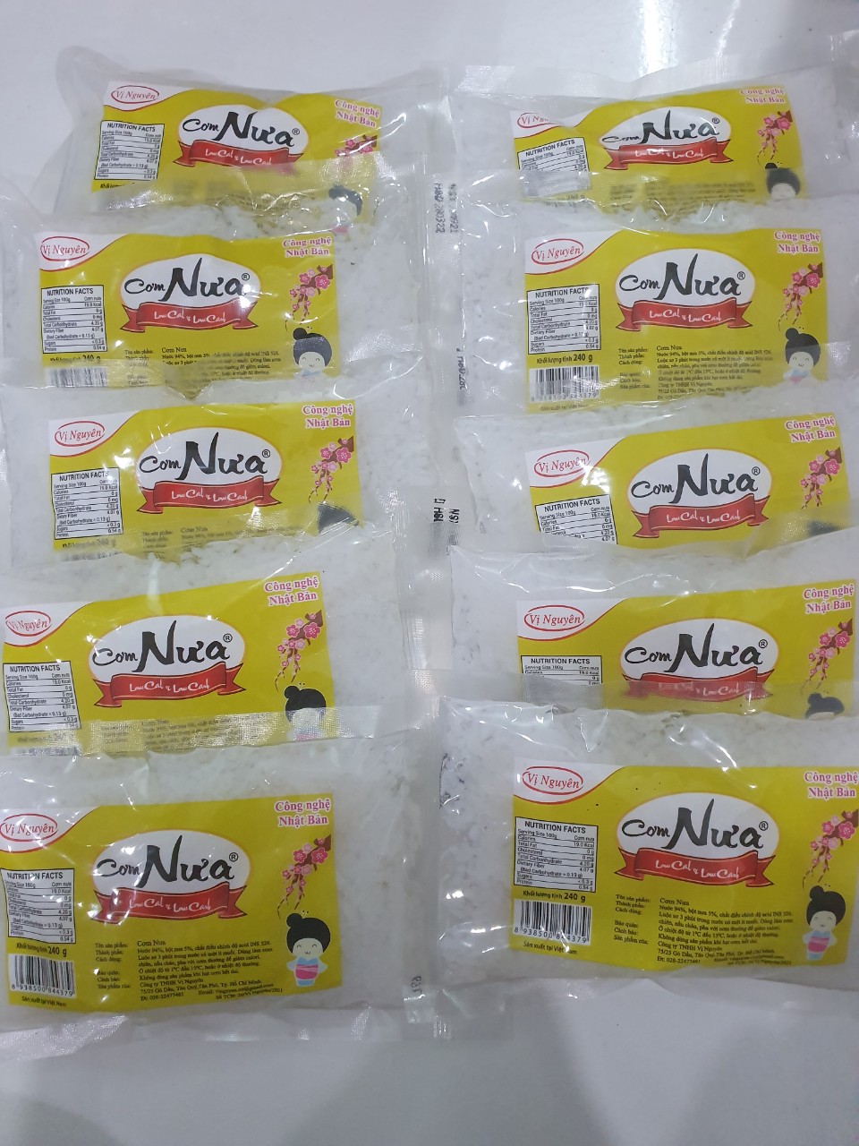 Combo 8 Gói Cơm Nưa Vị Nguyên Das Keto 240g