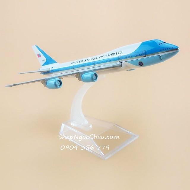 Mô hình máy bay B747 Air Force One (The United States of America-Obama) 16cm